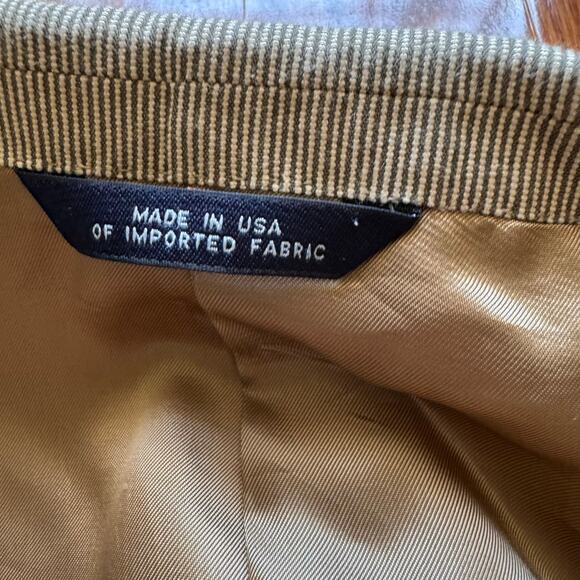 Brooks Brothers Blazer Men’s 41R Tan Cotton Stripe Jacket USA Made Classic Fit - Picture 12 of 15